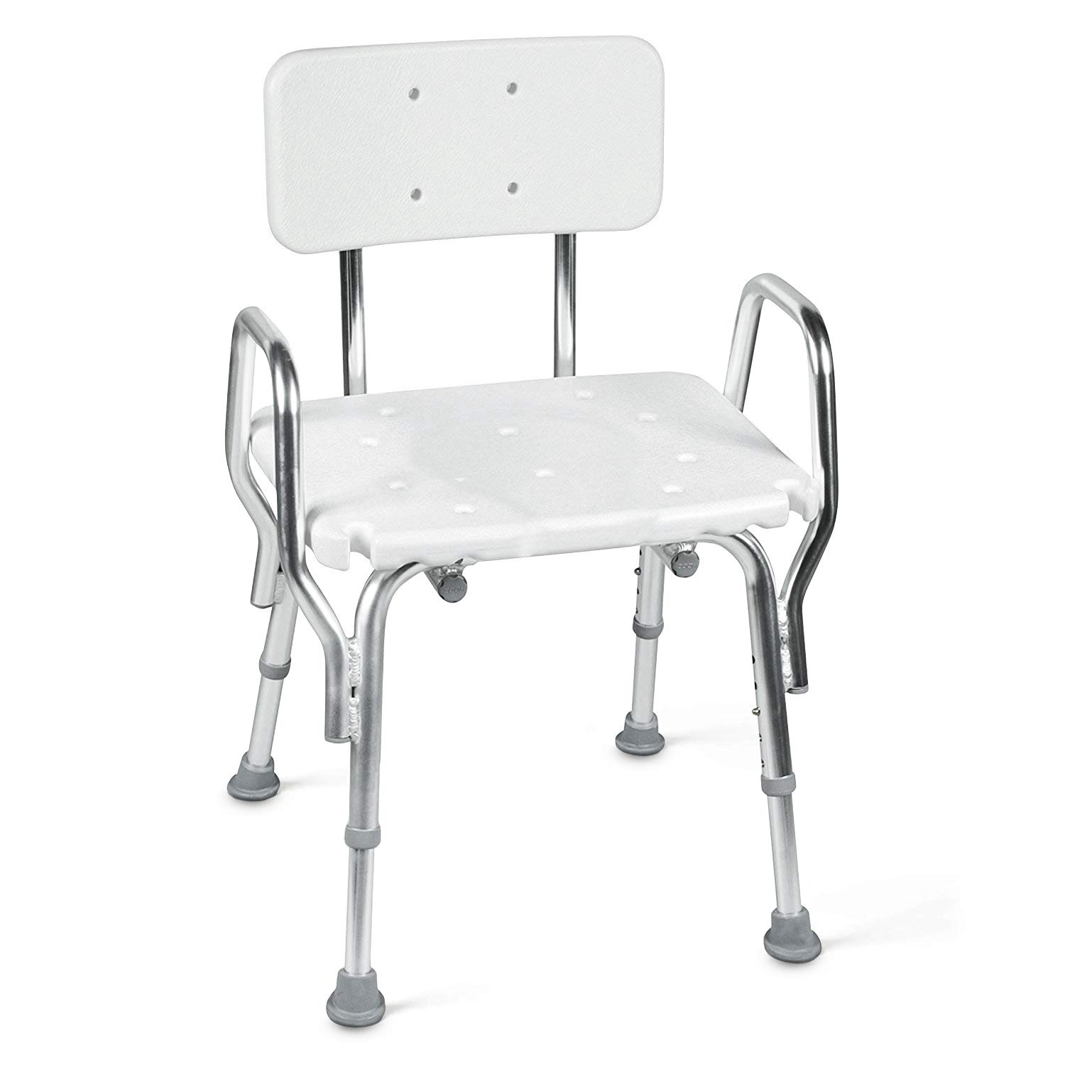 Tub and Shower Chair with Removable Back Rest, Adjustable Seat and Arms