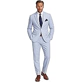 Emigre Men's 100% Cotton Striped Seersucker Suit