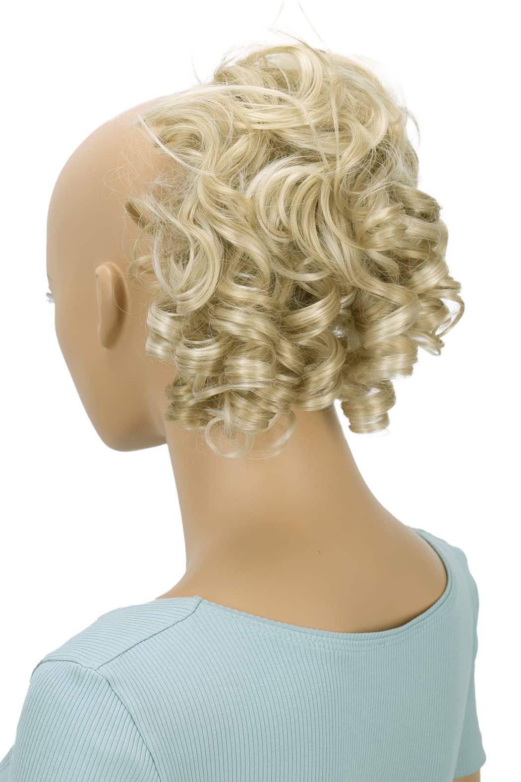 CAISHA Hairpiece Scrunchy Updo Bridal Hairstyles Voluminous Curly Messy Bun Light Blonde Mix G11L — image 1