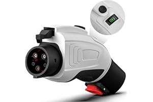 Ecotome Tesla to J1772 Adapter NACS to J1772 Adapter for BMW, Rivian, Ford, Chevy, Volvo, Mercede EV Charging, 60 Amp 250V Tesla Charger Adapters w/LCD Display