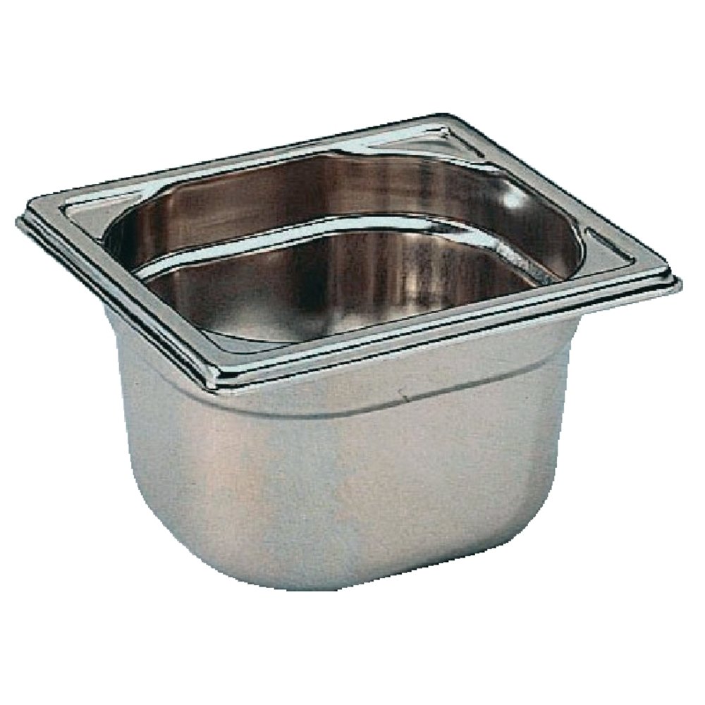 Bourgeat K074 Gastronorm Pan, 1/6, Stainless Steel, 2.2 L, 176 mm Length x 162 mm Width x 150 mm Deep