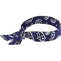 Amazon.com: Cooling Bandana, Navy Western, Evaporative Polymer ...