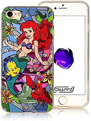 iPhone 7 Case [Cartoon Pattern] SNAPPZ Premium Quality 3D UV Print Soft Flexible TPU Transparent Skin Scratch-Proof Protective Case for 4.7 inches iPhone 7 (Little Mermaid 7)