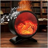 Fireplace Flame Oil Diffuser with Speaker &amp; 260mL Fire Oil Diffuser,Essential Oil Diffuser 5 Color Fire Aroma Diffuser Aromatherapy Aroma Diffuser, Ultrasonic Mist with Timer &amp; Auto Shut-Off