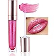 evpct 1Pcs Blush Red Pearlescent Chameleon Shimmer Glitter Lipstick Lip Gloss, Long Lasting Waterproof Glitter Metallic Sparkly Glossy Lip Gloss Tint Liquid Lipsticks Set Lip Stain Makeup for Women