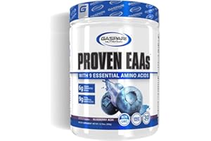 Gaspari Nutrition Proven EAAs, Vegan Fermented EAAs, Enhances Recovery & Replenishes Electrolytes, Non GMO (30 Servings, Blueberry Acai)