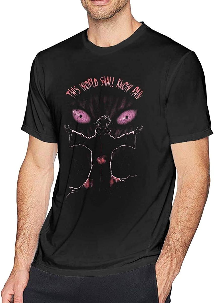 PvezTFi Anime Naruto Pain Akatsuki Men's Short Sleeve T-Shirt