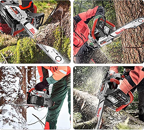 HongBoom 3 Stück Sägeketten Kettensägenketten 3/8 "Kettensägen Ketten Kette 52 Links Kettensägenkette zum Beschneiden von Holzästen – Bild 6