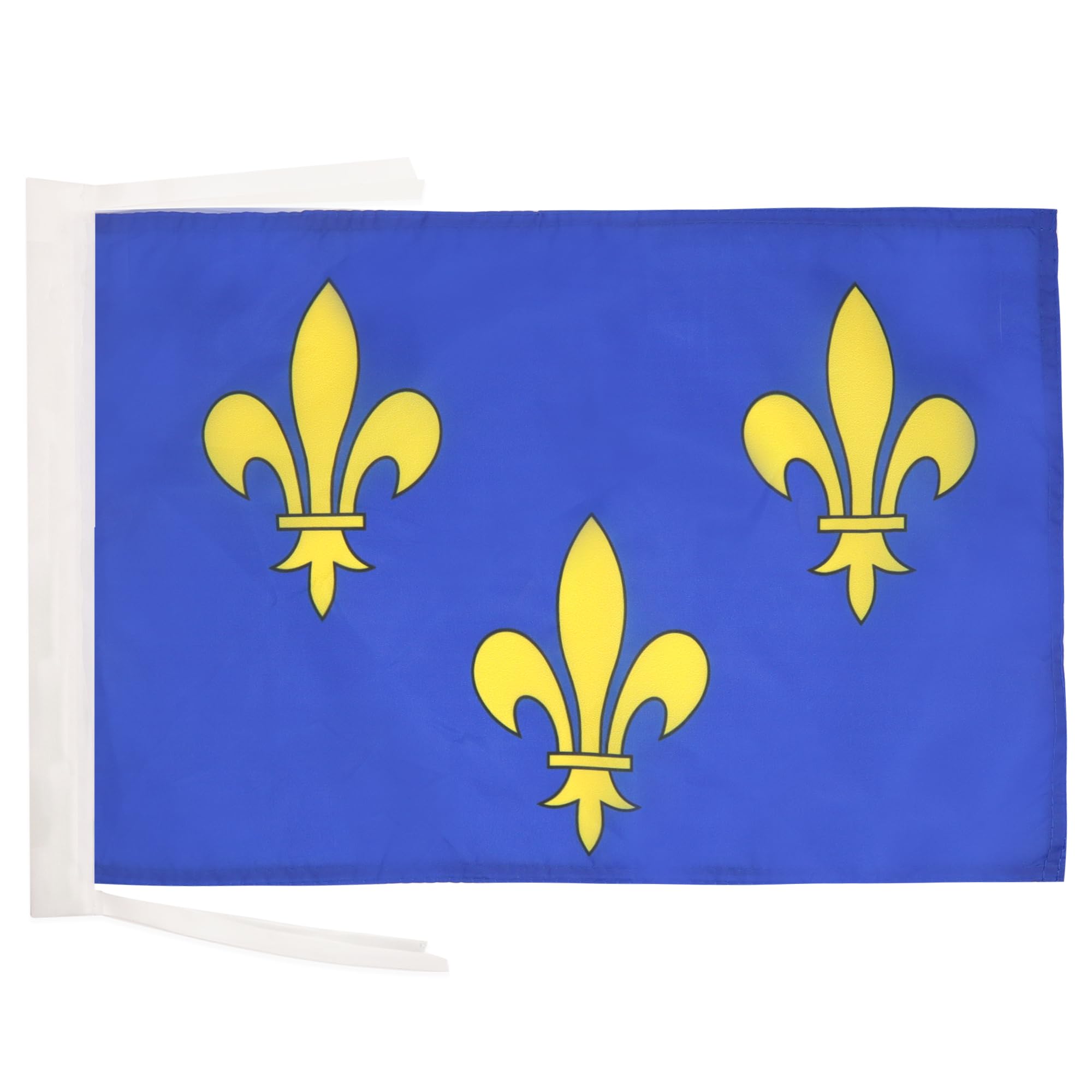 AZ FLAG - Fleur-de-lis multi Blue and Gold Flag - 18'' x 12'' - 100% Polyester French Royal - France Small Banner with Two Cords - Fade Resistant - Vivid Colors - 18x12 in - 45x30 Cm — image 1