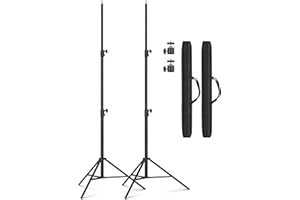 2 Packs Heavy Duty 9.2 Feet/110'' Light Photography Tripod Stand, Sdfghj Aluminum Spring Cushioned Lighting Stand with Carry 