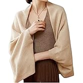 WaJuemy Shrug Sweater Shawl Wraps for Women Soft Cashmere Ponchos Sweater Cardigan Casual Open Front Top Cape Shawls