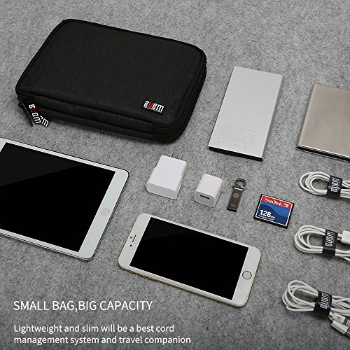 Cable Cord Organizer Bag, Space Saving Double Layers Electronics