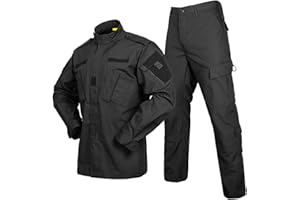 YKS JOOB Men's Tactical Combat Jacket and Pant Set Ripstop Military Uniform Outdoor Hunting Paintball Airsoft Casual Clothes