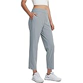 M MAELREG Women's Golf Pants with Zip Pockets 7/8 Ankle Stretch Lightweight Sweatpants for Athletic Hiking Travel Work Lounge