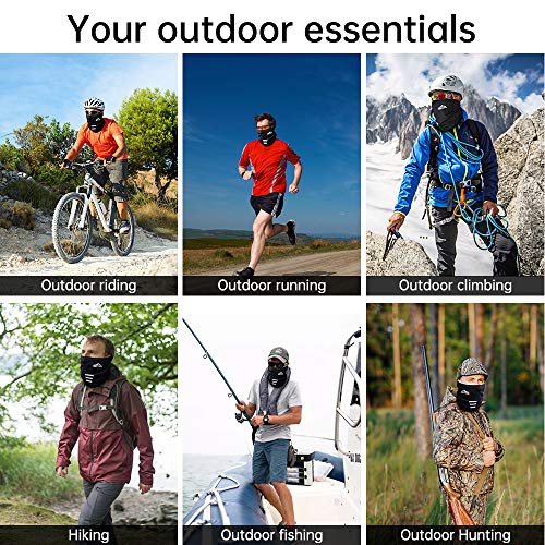 Yarrashop Bandana Face Mask Breathable Neck Gaiter Cooling Ice Silk Fabric Sun and UV Protection for Men & Women, Reusable & Washable Snoods Mask for Outdoors