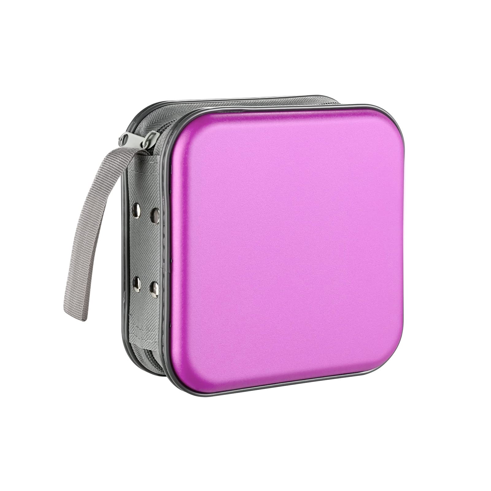 LIOVODE CD Wallet, 48 Capacity Portable CD/Blu-ray/Disc Media Holder Storage Organizer Binder for Car Office Home (Purple)