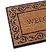 BIRDROCK HOME Welcome Door Mat - Decorative Entry Rug - Outdoor Durable Floor Doormats for Front Door, Entrance, or Cabin - Heavy Duty, Natural Coir for Muddy Feet - 18 x 30 Inch - Vinyl - Standard