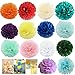 HEARTFEEL 8pcs Teal Color Tissue Paper Pom Poms Flower Balls Paper Craft Paper Flower Hanging Pom Wedding Party Outdoor Decoration Wedding Nursery Decorations Bridal Shower Party Room Decor