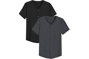 Latuza Men's Bamboo Viscose Button Down Pajama Shirt 2 Pack