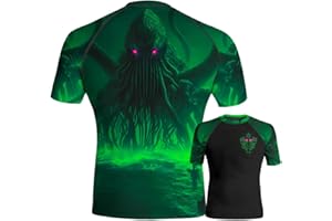 365CUSGIFTS - BJJ Rash Guards for Men Short Sleeve Rash Guard Men, Full Size XS-5XL Compression Shirt Stretchable Fabric