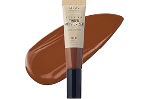 Kiss New York Tinted Moisturizer with SPF 32 PA+++ (Mocha) 12 Hour Hydrating Sunscreen for Face, No White Cast for Dark Skin Tone, Natural Finish, Medium Coverage With Hyaluronic Acid, Vitamin E