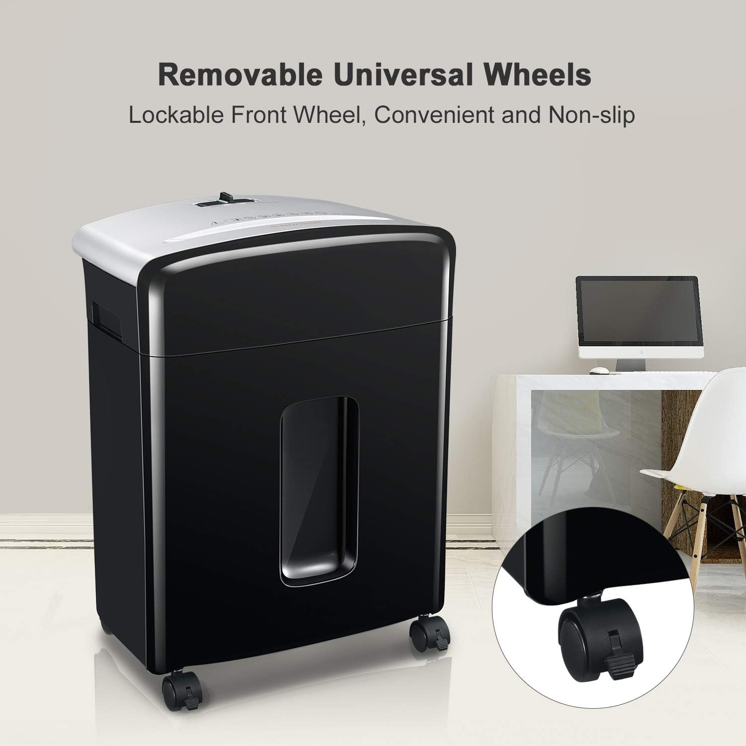 Bonsaii 10-Sheet High-Security Micro-Cut Paper Shredder, Credit Card/Staples/Clips Shredders for Office and Home Use, 3.5-Gallon Pullout Wastebasket with Large Transparent Window (C220-B) : Electronics