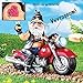 Collections Etc Motion Activated Bad Boy Biker Gnome Figurine