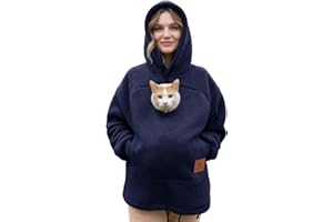 GENERIC Cat Pouch Hoodie Pet Carrier Hoodie Zipper Pet Care Hoodies Fuzzy Hooded Sweatshirt With Zip Kangaroo Unisex Outdoor