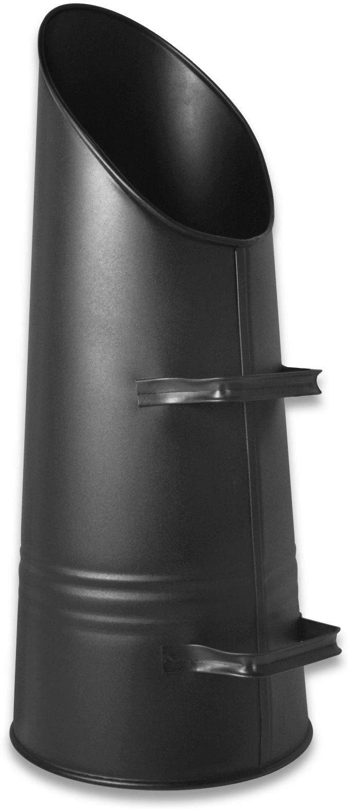 Muddy Hands Large Metal Coal Hod Scuttle Black Fireside Fireplace Bucket Holder