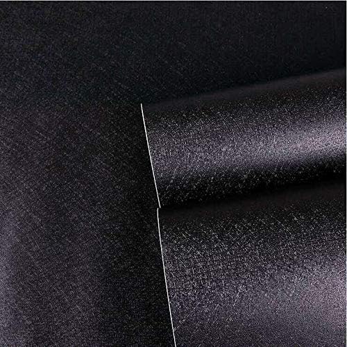 CCWind Black Wallpaper Black Peel and Stick Wallpaper Solid Color Black Wallpaper Self Adhesive Removable Wallpaper 17.7"x78.7"