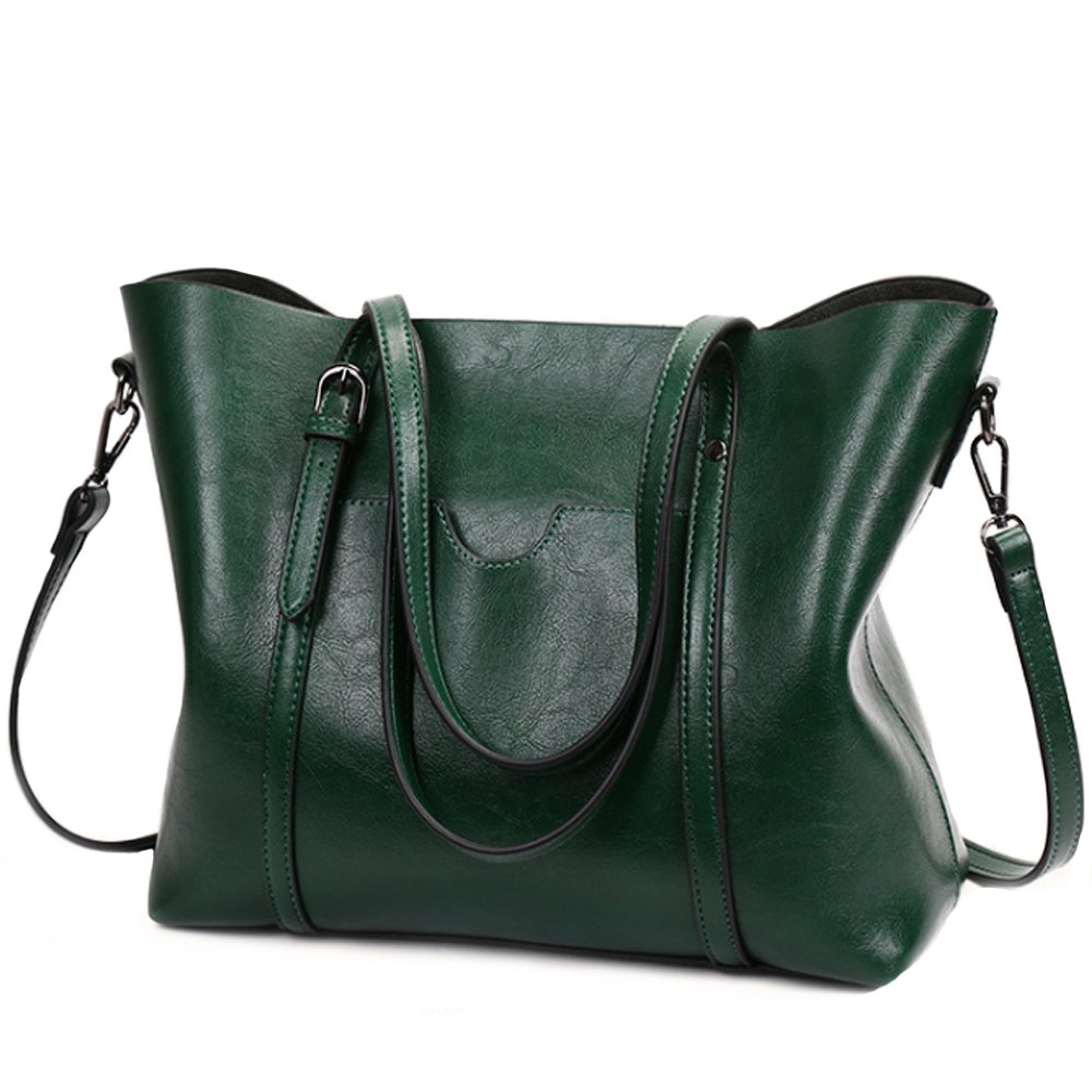 FiveloveTwo Ladies All-match Handle Hobo Shoulder Satchel Tote Bags Handbags Purse for Women green(Size: 2)