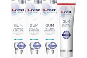 Crest Pro-Health Gum Detoxify and Restore Deep Clean Toothpaste, 4.6 Ounce (Pack of 3), Crest Toothpaste, Anticavity, Antibacterial Flouride Toothpaste, Clinically Proven, Gum and Enamel Protection