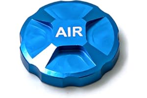 BOLANY CNC Aluminum Alloy Cycling Mountain Bike Air Gas Fork Value Cover MTB Front Fork Cap Protector Replacement Part Accessory ((Blue))