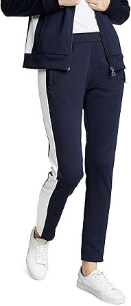 navy track pants womens