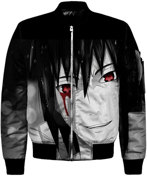Jackets,Sasuke Men Autumn and Winter Warm Fashion 3D Print Cosplay