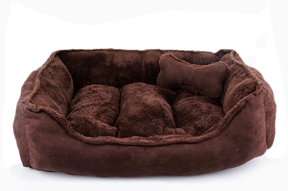 Pet Small/Medium Dogs Soft Short Plush Bones Cotton Bed Nest Mat
