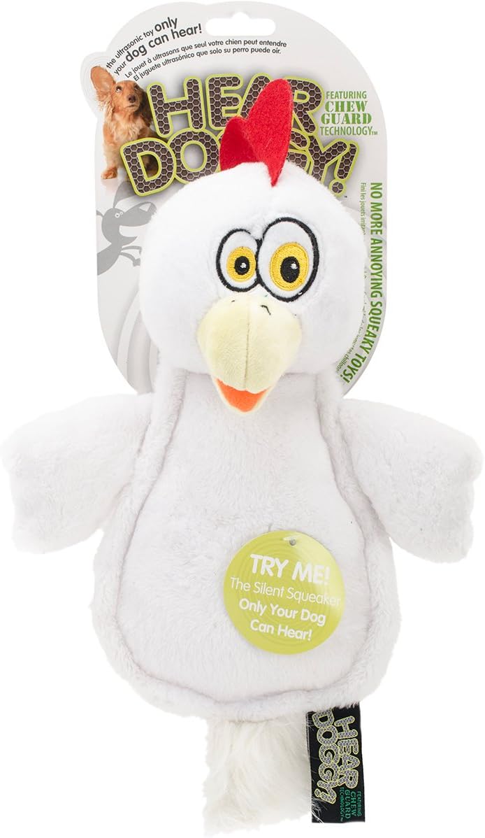 Magneto Hear Doggy Toy with Chew Guard Flattie Chicken