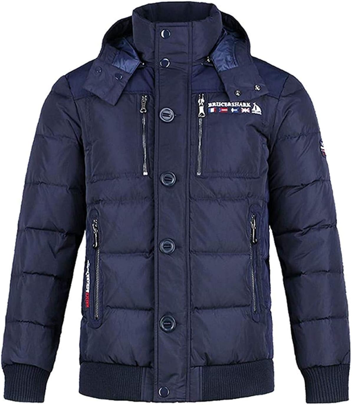 Men's Down Feather Gray Duck Down Waterproof Windbreaker Down Jackets