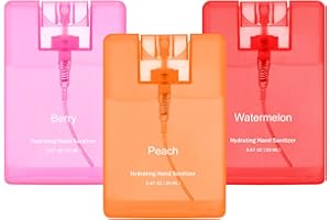 Dansib 3 Pcs Power Mist Hydrating Hand Sanitizer Spray Bulk Travel Size Hand Sanitizer Pocket 0.67 oz Card Spray Bottle for Daily Use Christmas Stocking Stuffers Teacher Nurse Coworker Office Gifts