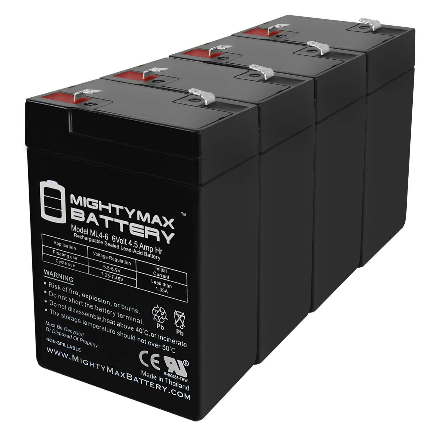 Mighty Max Battery 6V 4.5AH Replacement Battery for Sonnenschein SSG, DM1, DM2-4 Pack Brand Product