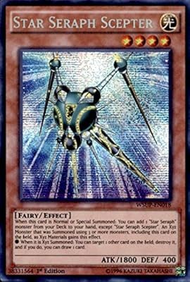 Amazon Com Yu Gi Oh Star Seraph Scepter Wsup En018 World Superstars 1st Edition Prismatic Secret Rare Toys Games