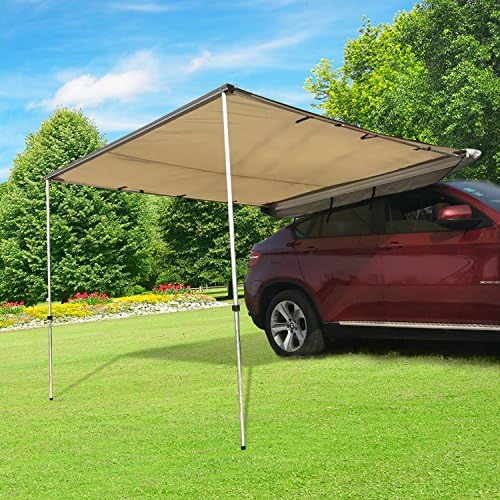 Festnight Car Side Awning Portable Folding Retractable Rooftop Sun Shade Shelter (Small)