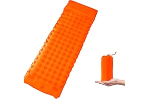 Afurkuot Self Inflating Sleeping Pad for Camping, Inflatable Single Air Mattress Built-in Foot Pump & Pillow, Outdoor Camping