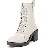 Ruiee Women's Ankle Boots Low Chunky Heeled Booties Casual Comfortable Fall Winter Pointed Closed Toe Short Boots for Women.