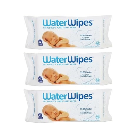 Waterwipes Baby Wipes Sensitive Skin (3 Packs of 60 (180 Count))