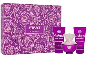 Versace Dylan Purple for Women – 3 Pc Gift Set 1.7oz EDP Spray, 1.7oz Perfumed Bath and Shower Gel, 1.7oz Perfumed Body Lotion