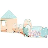 PigPigPen 3pc Kids Play Tent for Girls and Boys with Ball Pit, Crawl Tunnel, Princess Tents for Toddlers, Baby Space World Playhouse Toys, Boys Indoor& Outdoor Play House, Perfect Kid’s Gifts