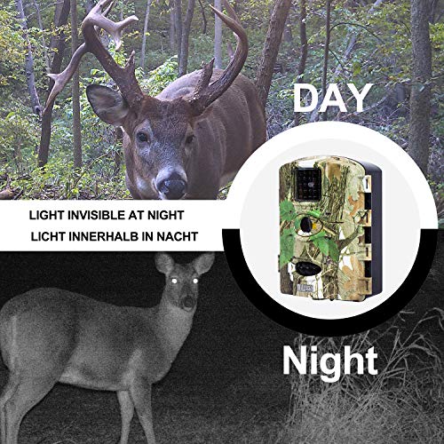 Lilbees Trail Game Camera 16MP 1080P Waterproof Hunting Scouting Cam Wildlife Monitoring Motion Activated Night Vision 2.4" LCD IR LEDs