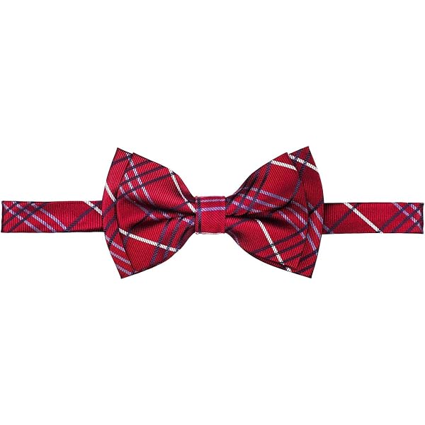 Retreez Stripe Woven Men's Tie - Red And White Stripe Pattern, 100% Polyester, 58 Inches Long - View #7