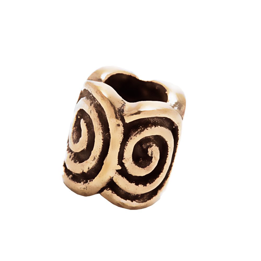 NKlaus hair beard bead THEDA beard ornament with spiral bronze 7669